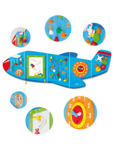 Viga Toys Sensoryczna Tablica Manipulacyjna Samolot