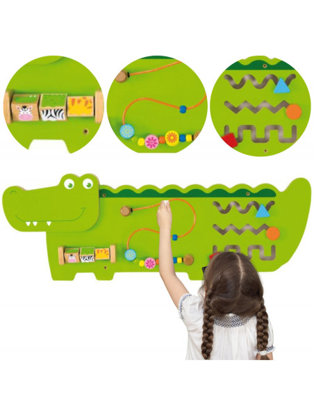 Sensoryczna tablica Manipulacyjna Viga Toys Krokodyl