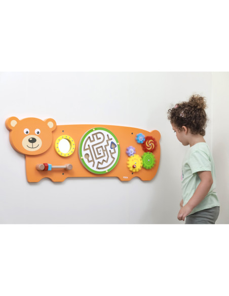 Viga Toys Sensoryczna tablica Manipulacyjna Miś