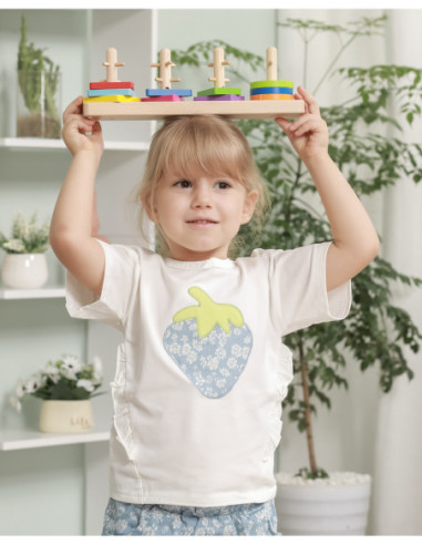 Drewniane klocki Viga Toys z sorterem kształtów