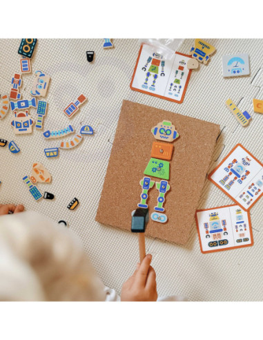 Drewniana Przybijanka Roboty 45 elementów Viga Toys