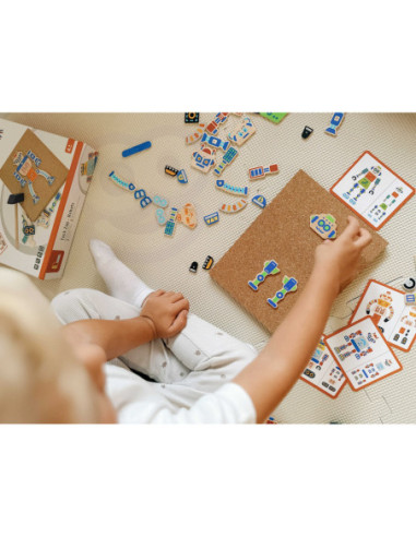 Drewniana Przybijanka Roboty 45 elementów Viga Toys