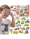 Drewniany zestaw magnesów Pojazdy Viga Toys