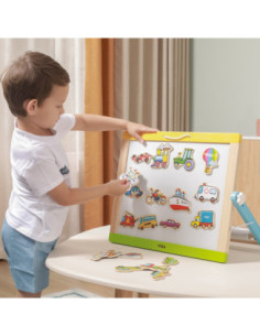 Drewniany zestaw magnesów Pojazdy Viga Toys 2