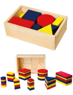 Drewniane Klocki Dienesa Figury geometryczne Viga Toys Montessori