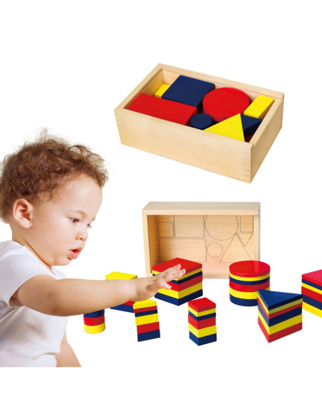 Drewniane Klocki logiczne Figury geometryczne Viga Toys
