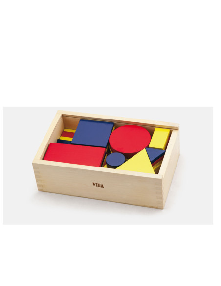 Drewniane Klocki logiczne Figury geometryczne Viga Toys