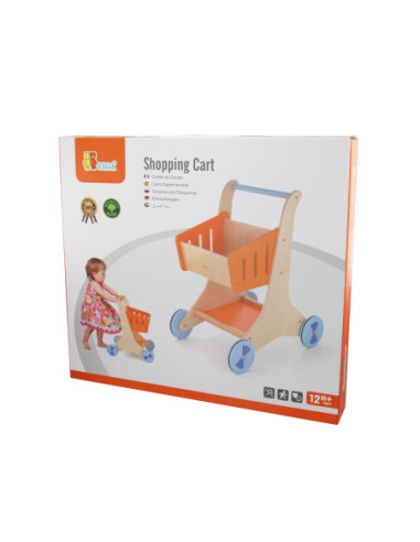 Drewniany Wózek sklepowy na zakupy Viga Toys