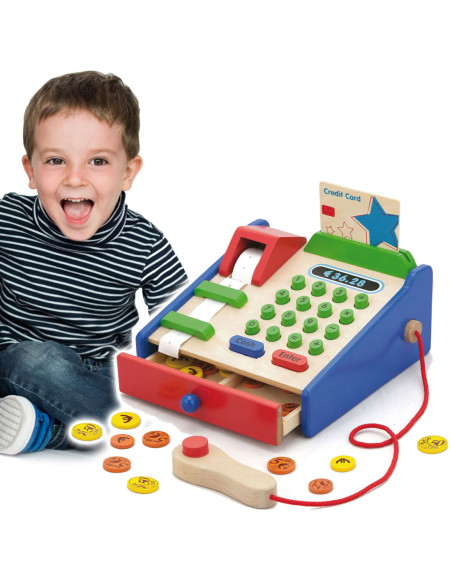 Drewniana Kasa sklepowa z akcesoriami Viga Toys