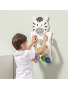 Drewniana Gra Dopasuj kształty Zebra Viga Toys 2