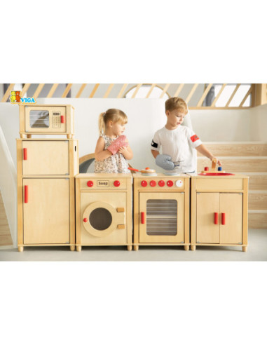 Drewniany Ogromny Zestaw kuchenny Natural Viga Toys