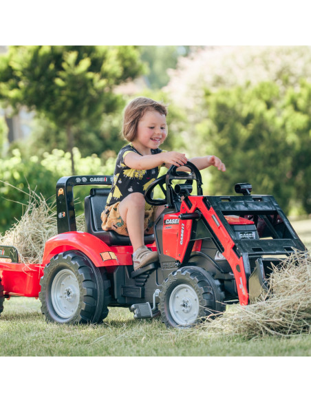 FALK Traktor na pedały Case LRX1130 z łyżką i przyczepą