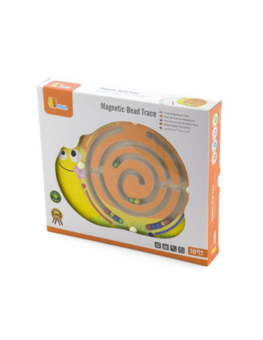 Viga Labirynt Magnetyczny Drewniana gra Śimak