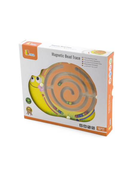 Viga Labirynt Magnetyczny Drewniana gra Śimak