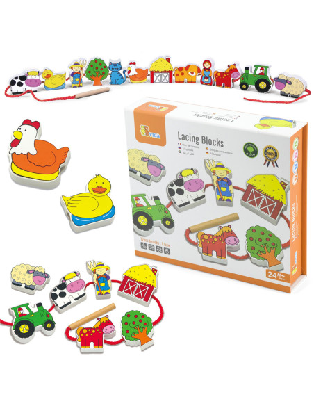 Viga Drewniana przeplatanka Klocki Farma