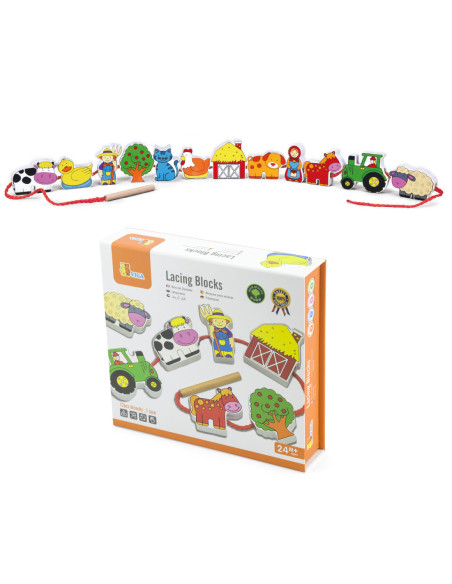 Viga Drewniana przeplatanka Klocki Farma