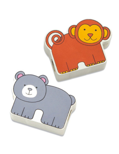 Viga Drewniana przeplatanka Klocki Zoo