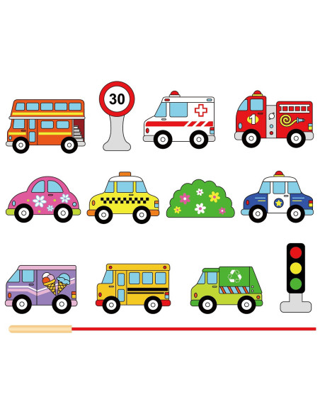 Viga Drewniana przeplatanka Samochody