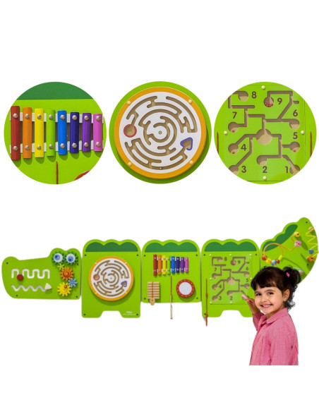 Viga Tablica Sensoryczna Manipulacyjna Edukacyjna Krokodyl