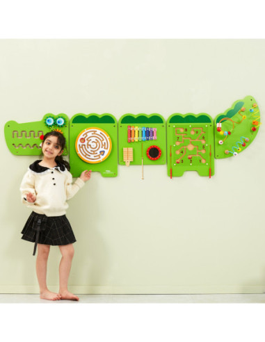 Viga Tablica Sensoryczna Manipulacyjna Edukacyjna Krokodyl