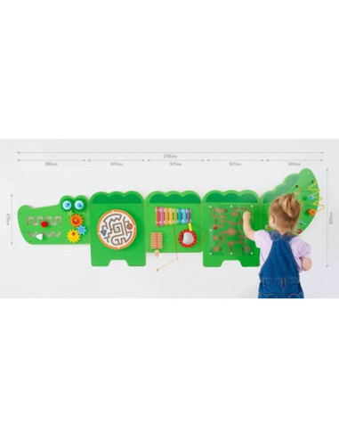 Viga Tablica Sensoryczna Manipulacyjna Edukacyjna Krokodyl
