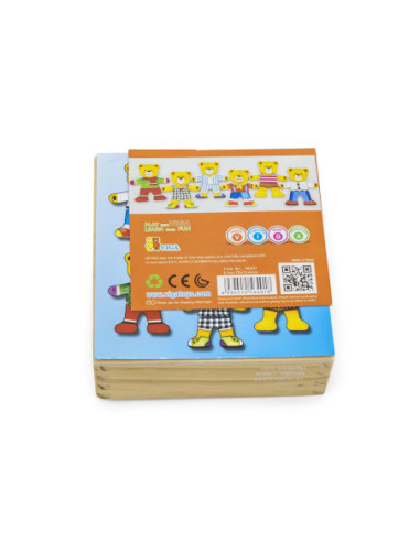 Viga Drewniane Puzzle Układanka Ubierz Misia