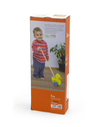 Viga Toys Drewniany Pchacz Kaczuszka