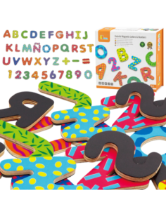 VIGA Wooden Magnetic Set Letters and Numbers