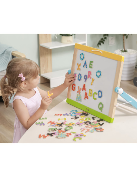 Viga Drewniany Zestaw Magnetyczny Literki i cyferki