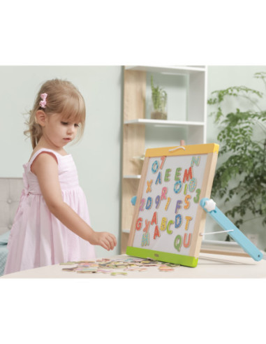 Viga Drewniany Zestaw Magnetyczny Literki i cyferki