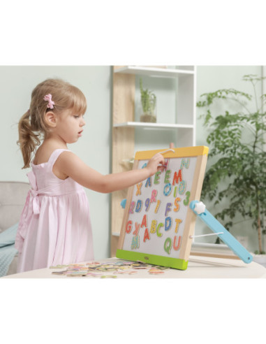 Viga Drewniany Zestaw Magnetyczny Literki i cyferki