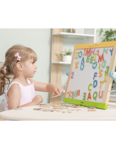 Viga Drewniany Zestaw Magnetyczny Literki i cyferki