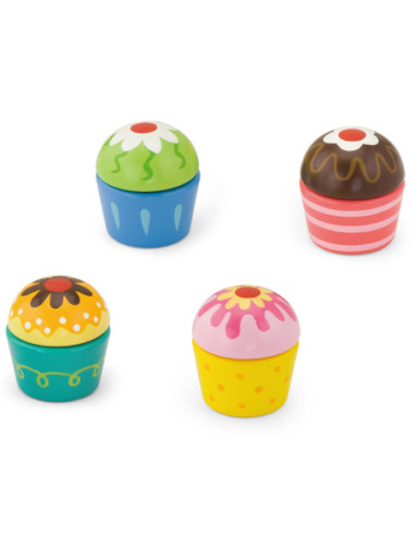 Viga Drewniane Ciasteczka Babeczki 6 szt