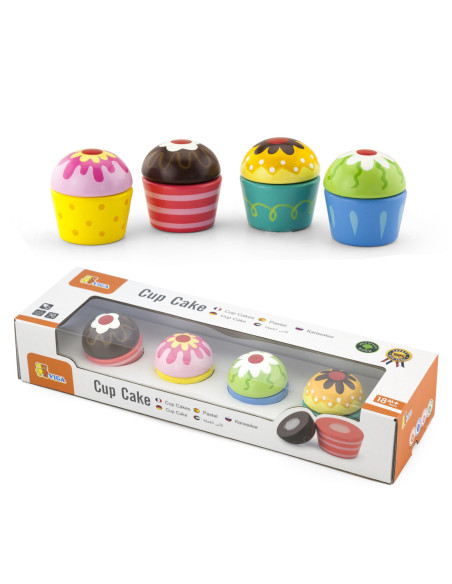 Viga Drewniane Ciasteczka Babeczki 6 szt