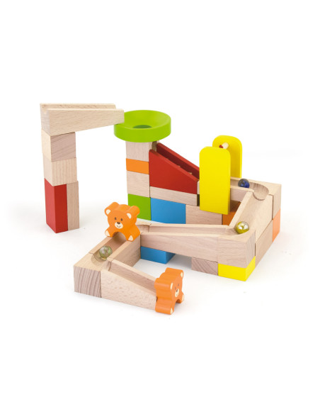 Viga Drewniany Tor na kulki Kulodron 49 elementów