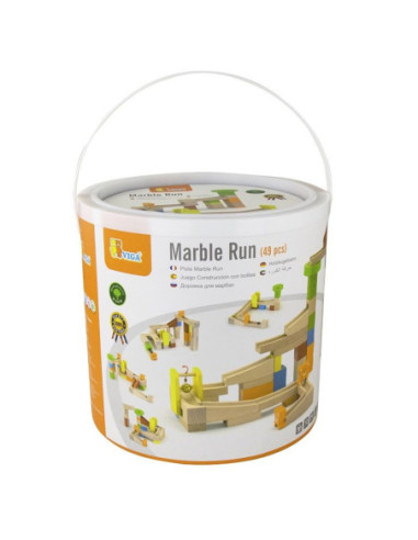 Viga Drewniany Tor na kulki Kulodron 49 elementów