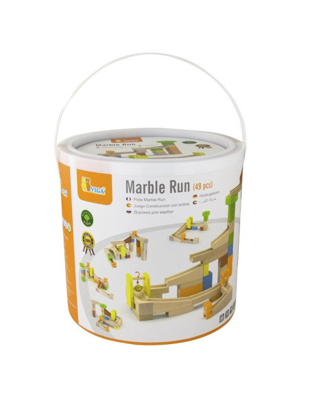 Viga Drewniany Tor na kulki Kulodron 49 elementów