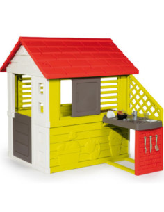 SMOBY Large Nature garden house with kitchen 17 acc.