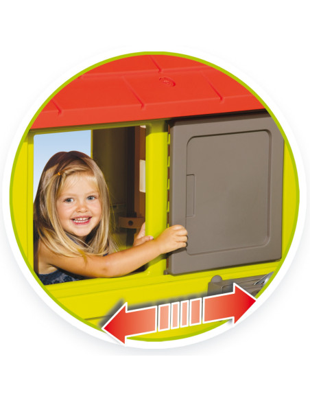 Smoby Duży domek ogrodowy Nature z kuchnią 17 akc.