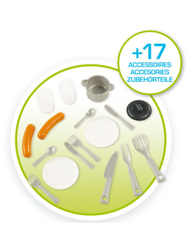 Smoby Duży domek ogrodowy Nature z kuchnią 17 akc.