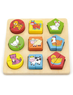 Puzzle Edukacyjne Drewniane Viga Zwierzęta 2