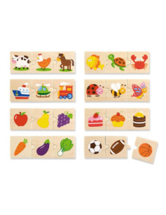 Drewniane Puzzle Logiczne Viga Toys 24 Elementy