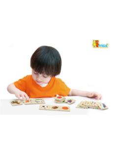 Drewniane Puzzle Logiczne Viga Toys 24 Elementy 2