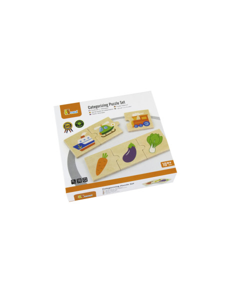 Drewniane Puzzle Logiczne Viga Toys 24 Elementy