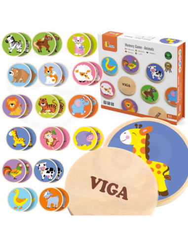Gra Zapamiętywanie Memo Zwierzątka Viga