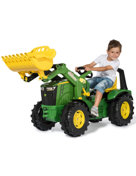 John Deere Traktor na Pedały X-Trac Premium Łyżka Ciche Koła Rolly Toys