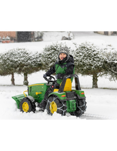 John Deere Traktor na Pedały X-Trac Premium Łyżka Ciche Koła Rolly Toys