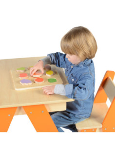 Drewniany Sorter Kształtów Masterkidz Kolorowe Owoce 2