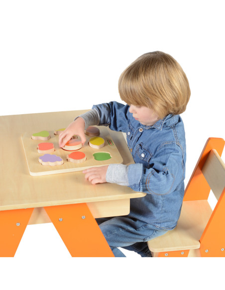 Drewniany Sorter Kształtów Masterkidz Kolorowe Owoce