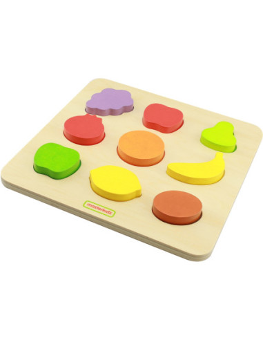 Drewniany Sorter Kształtów Masterkidz Kolorowe Owoce